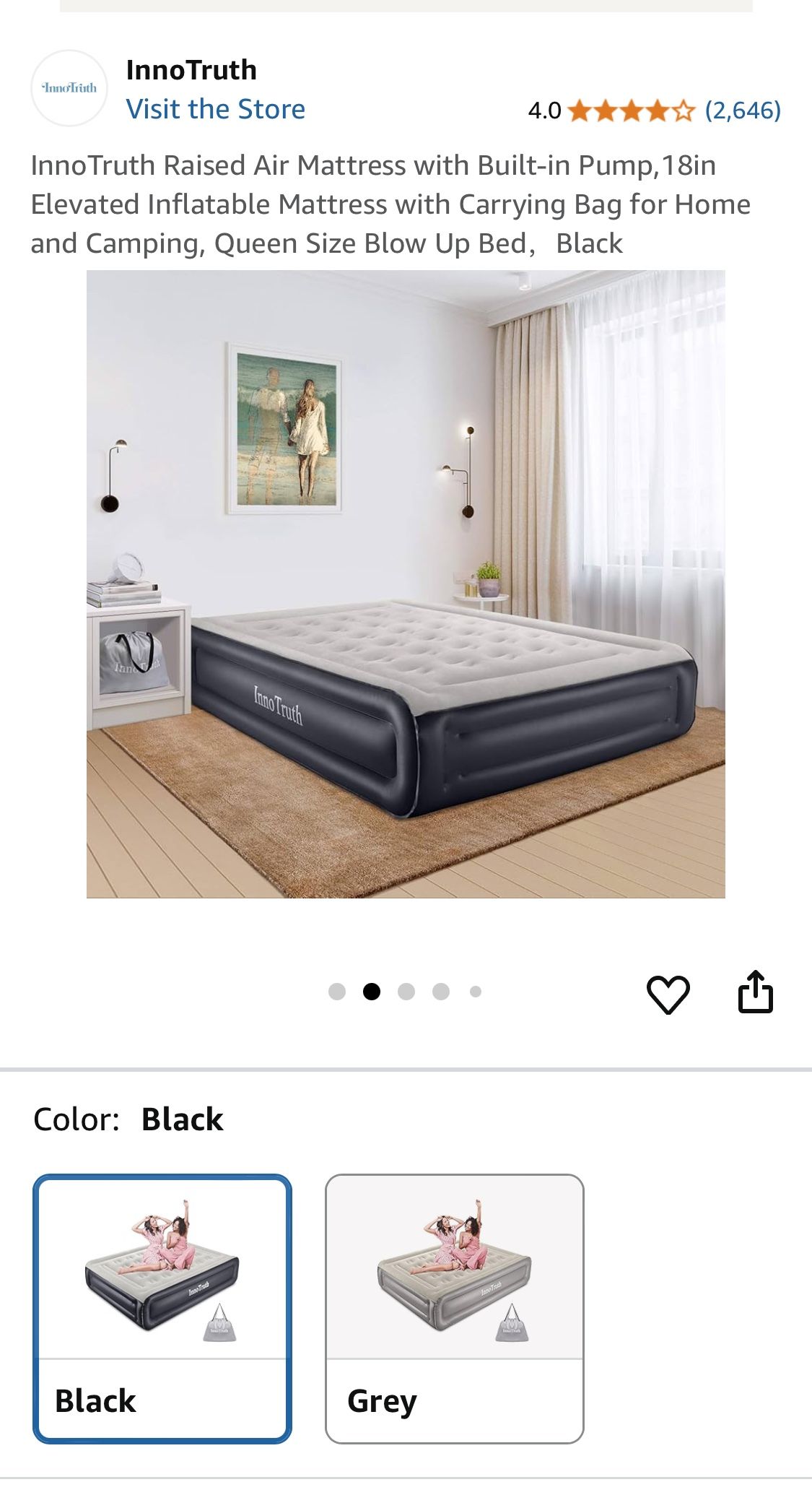 InnoTruth Air Queen Mattress 18”