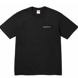 Supreme Black T-Shirt with Supreme logo on front and back