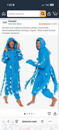 Octopus Adult Onesie Costume Jumpsuit