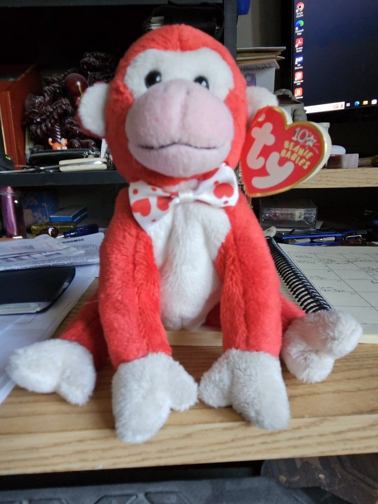 Beanie Baby Valentine Monkey