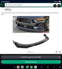 Front Splitter/Spoiler 2024/2025 Mustang