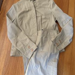 Kate Hill Ladies Khaki Two Piece Pant Set 