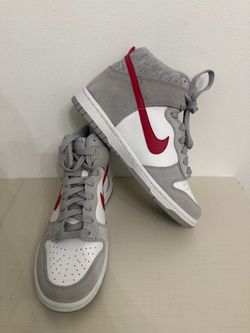 Nike Dunk High Grey White Red Sneakers