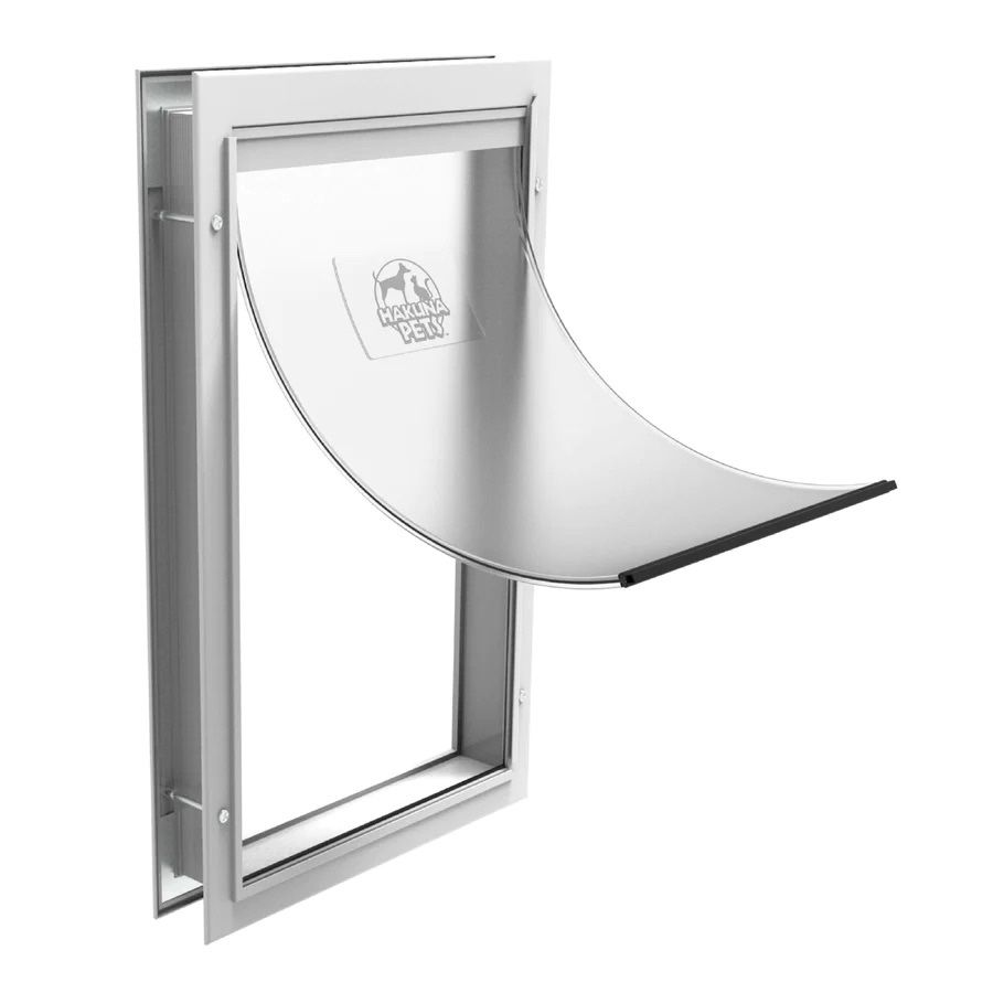 Hakuna Pets Extra Large White Deluxe Aluminium Pet Door