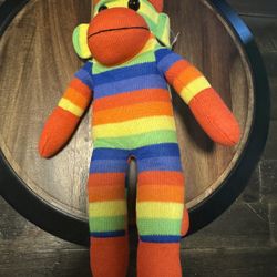 Plushland Rainbow Sock Monkey 