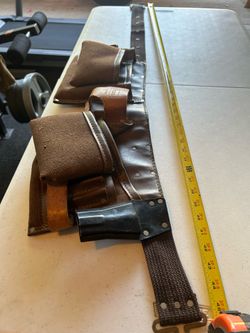 Sear craftsman 945151 vintage tool holder belt  leather/ adjustable/ brown