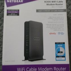 Netgear N300 Wifi Cable Modem Router,  For Tv Or Computer