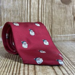 Wembley Pure Silk Red Santa Claus Christmas Novelty Tie 61x3.5