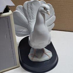 Lladro Paloma Grande Dove Fantail Porcelain # 1016 Mint Retired