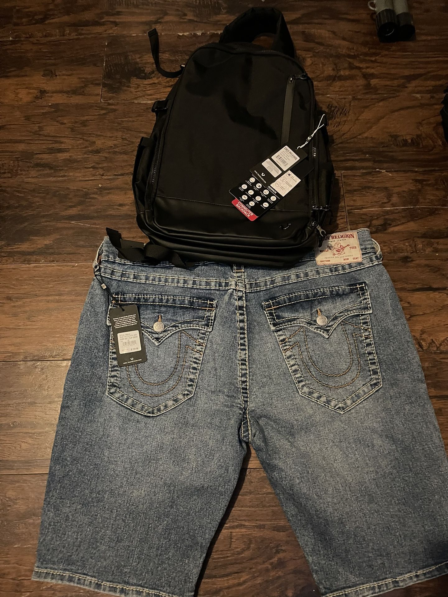 Brand New True Religion Shorts And True Religion Backpack