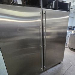 72" GE MONOGRAM COLUMNS REFRIGERATOR AND FREEZER STAINLESS STEEL 