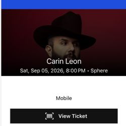 Carin Leon Vegas 9/5/26