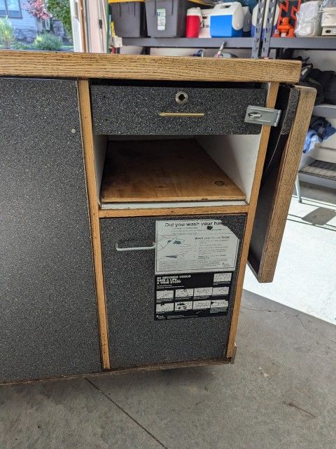 Portable Coffee Stand With Mini Fridge