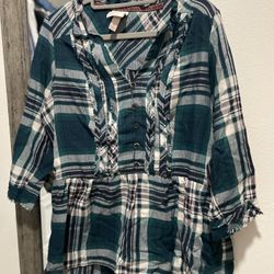 Plaid Tunic TOP 