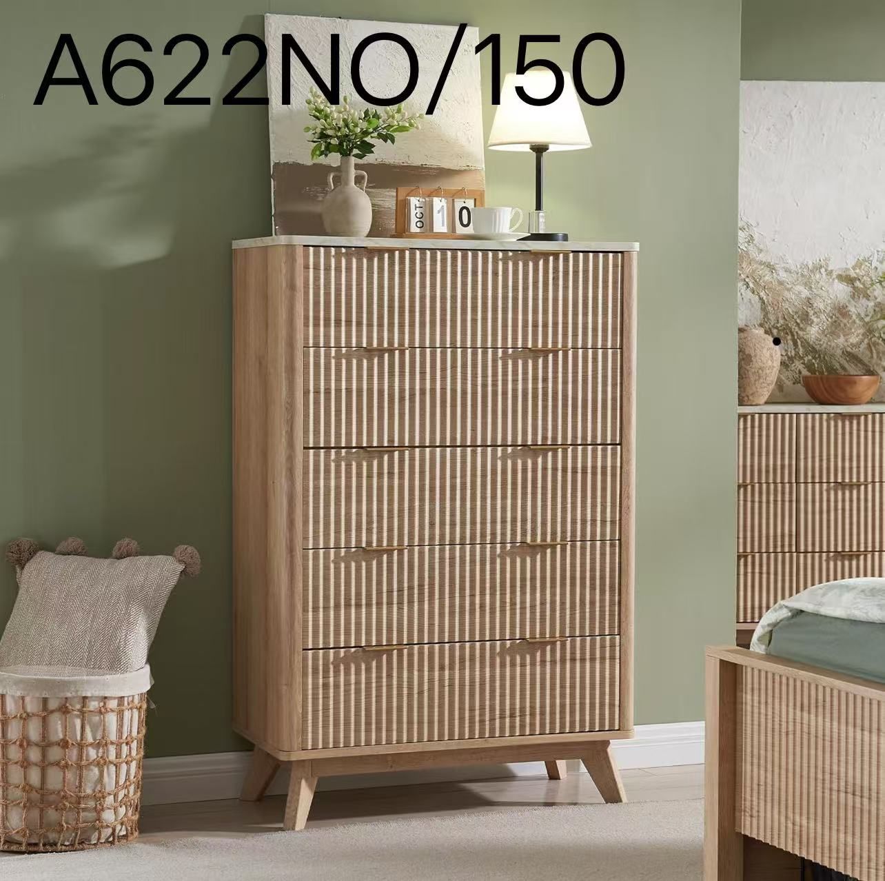 Fluted 5 Drawers Dresser(New In Box)