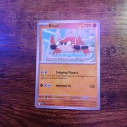 Klawf 090/159 Pokémon Card In Mint Condition 