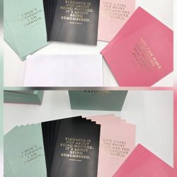 Fashionistas Qoutable Qoutes Blank Notecards & Envelopes In Gold Foil Prints