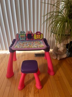Interactive VTech activities table with stool $35 cash only