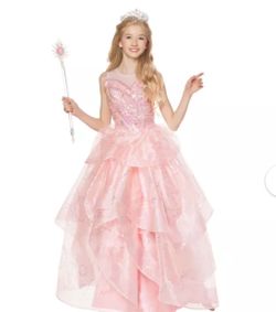 Girls Glinda Costume Deluxe - Wicked