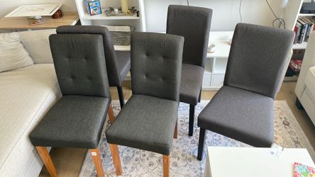Five dining room chairs