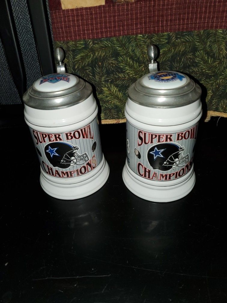 Dallas Cowboy Super Bowl Steins