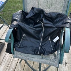 Brand New With Tags Leather Moto Jacket 