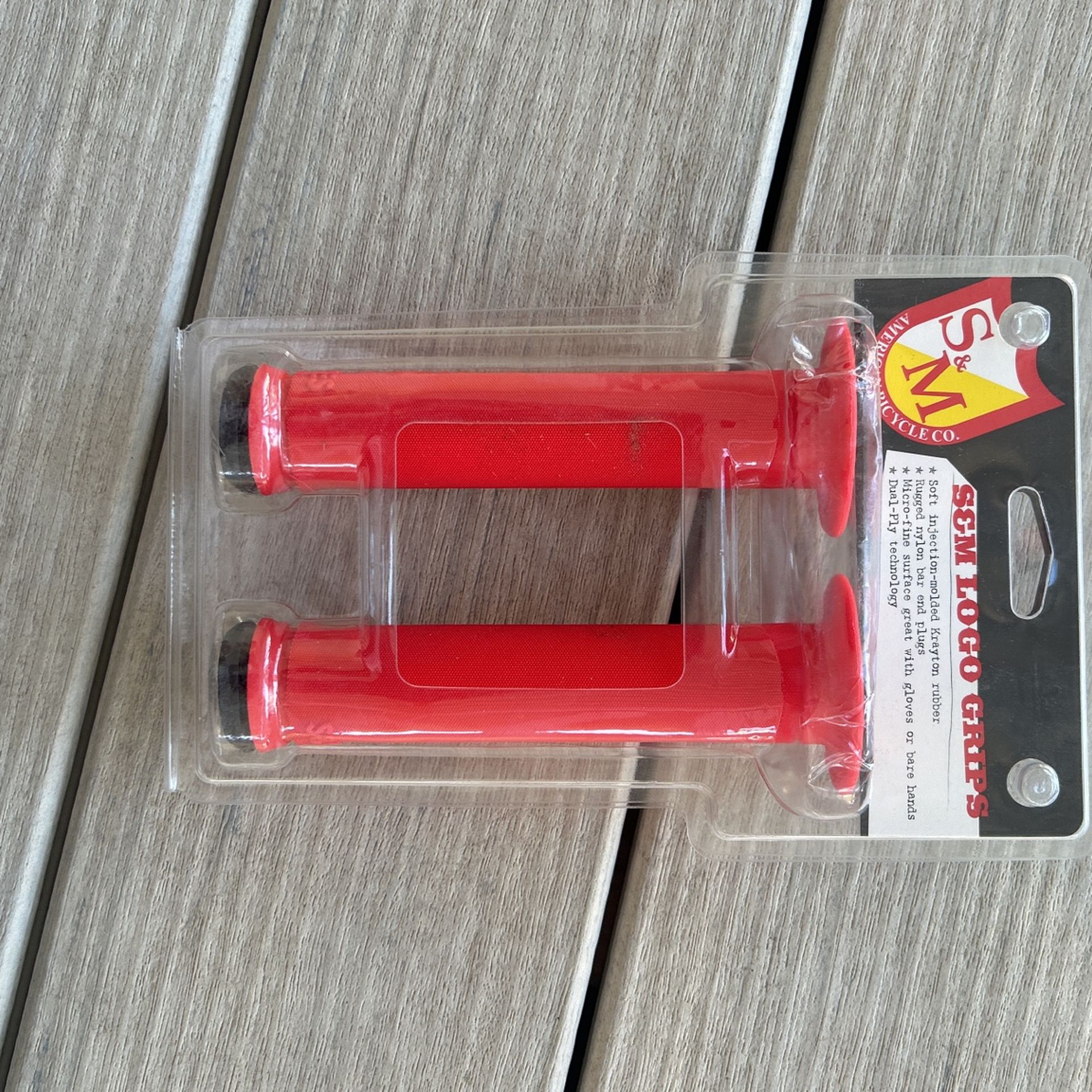 S&M Logo Bmx Grips Red  Bmx Bike Grips Scooter Grips Cult Shadow Primo Bmx Bik