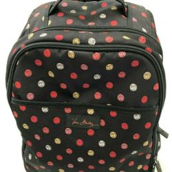Vera Bradley Black Backpack with Colorful Dots