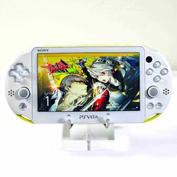 Sony PS Vita Slim 2000 White-Lime Green | Plug & Play | Accs & Content