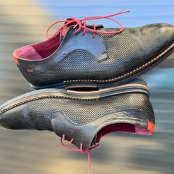 Fluchos Comodidad Absoluta Mens Black Leather Dress Shoes Size US 11