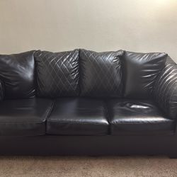 Black Leather Sofa