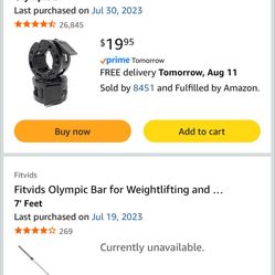 Olympic Bar For Weightlifting + Weights