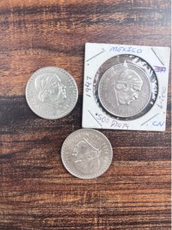 1947 Mexico 🇲🇽 1 Peso Silver Coins