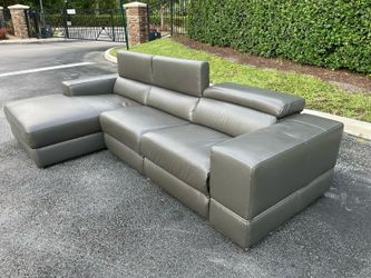 🛋️ Sectional Couch/Sofa - Electric Recliner - Real Leather - Delivery Available 🚛