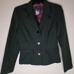 City Triangles Vintage Women's Green Long Sleeves Jacket Size 2