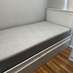 White TwinXL Bed Frame