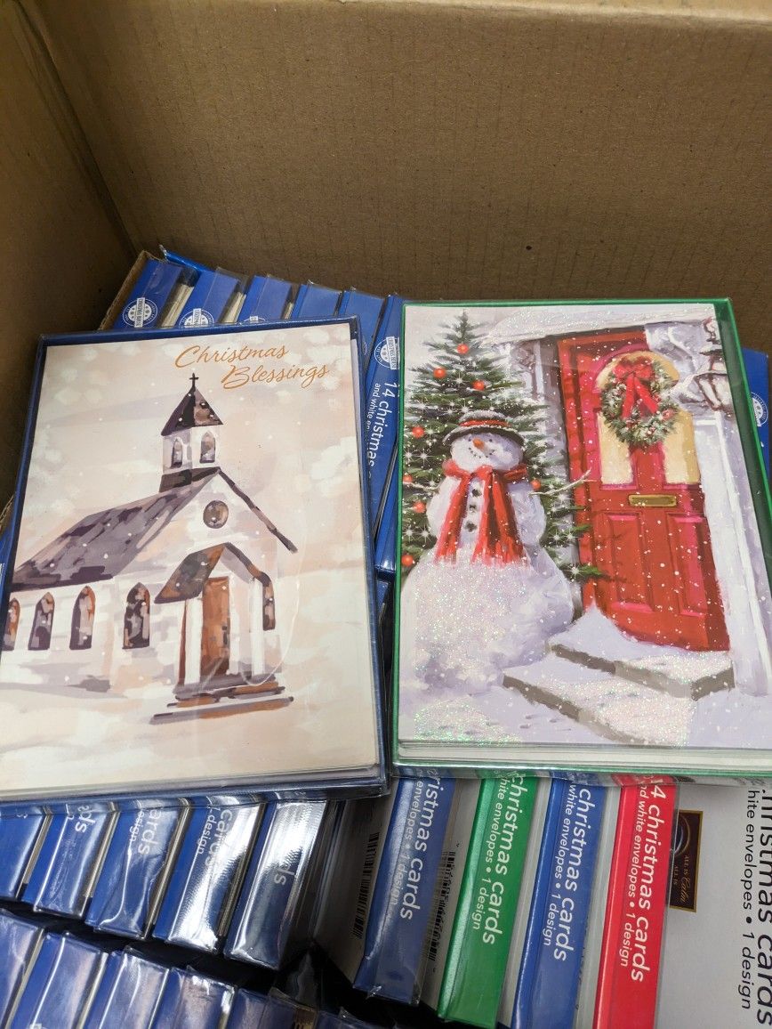 Boxed Christmas Greetings Cards And Envelopes Sets.