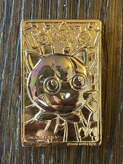 Gold Plated Jigglypuff Pokémon Card