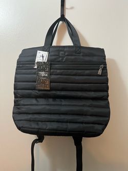 Women’s Black Puffer Handbag Backpack