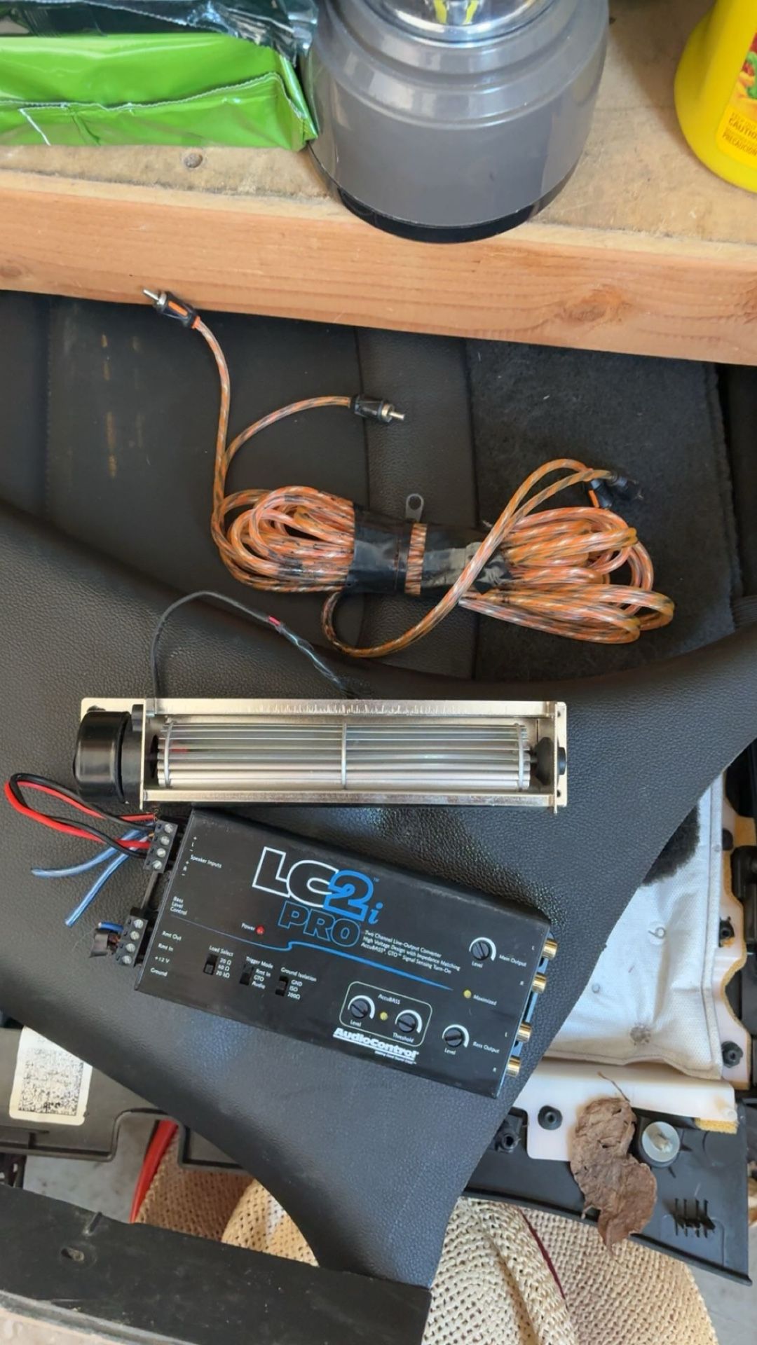 LC2i Pro Audio Control, Amp Fan, And RCA Cable