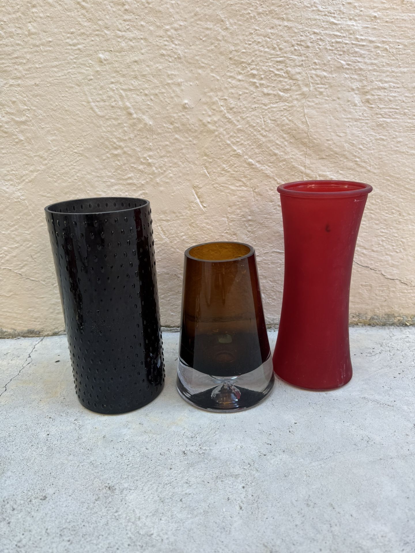 Set of 3 Decorative solid flowers Vases