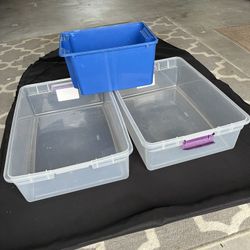 Three Storage Bin Containers 