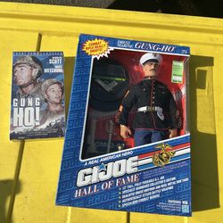 Gung ho 12 inch G.I. Joe with sealed Vhs