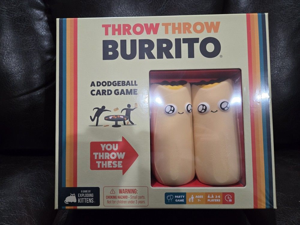 New Sealed exploding kittens throw throw burrito family board game