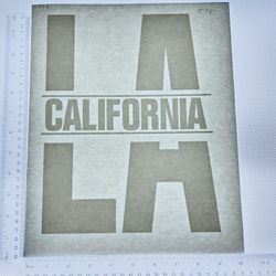 Iron On Heat Transfer  Good For T-shirts Sweaters Jackets T Shirt Design Size Is About 12x9 LA California #575