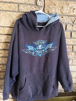 Y2K Top Heavy Skull Flame hoodie