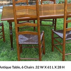 Antique Table,chairs 