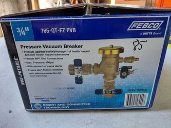 Watts febco 3/4" Pressure Vacuum Breaker Valve