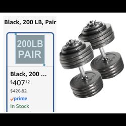 Pair of Changeable Dumbbells 10 to 200 Lb
