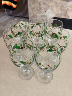 Christmas glassware